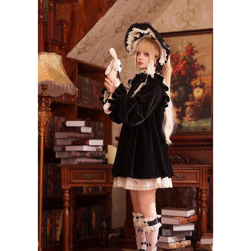 西洋人形のドールワンピース - Black[2025年11月上旬-12月上旬発送予定]