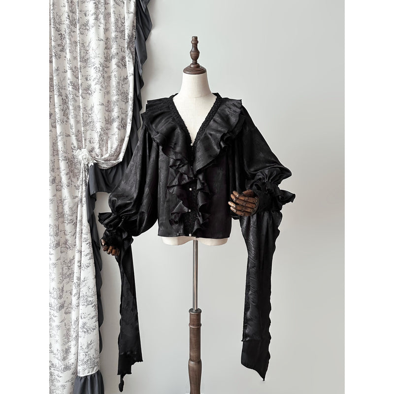 伯爵令嬢のヴィクトリアンブラウス - Black[2026年4月中旬-5月中旬発送予定]