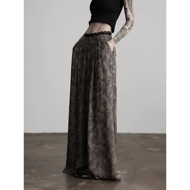 Stone Texture Wide Pants