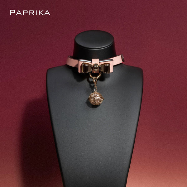 Choker with Ribbon and Lead - Pink