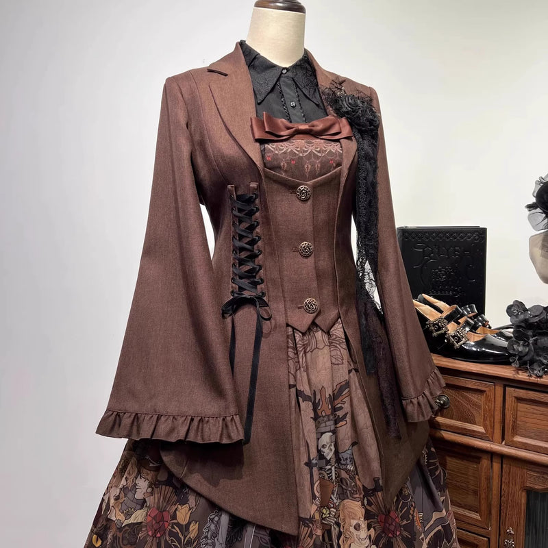 邸宅のお嬢様のテーラードジャケット