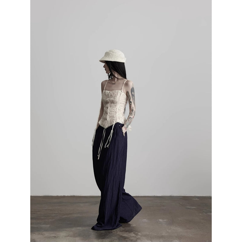 Dark Navy Wide Pants