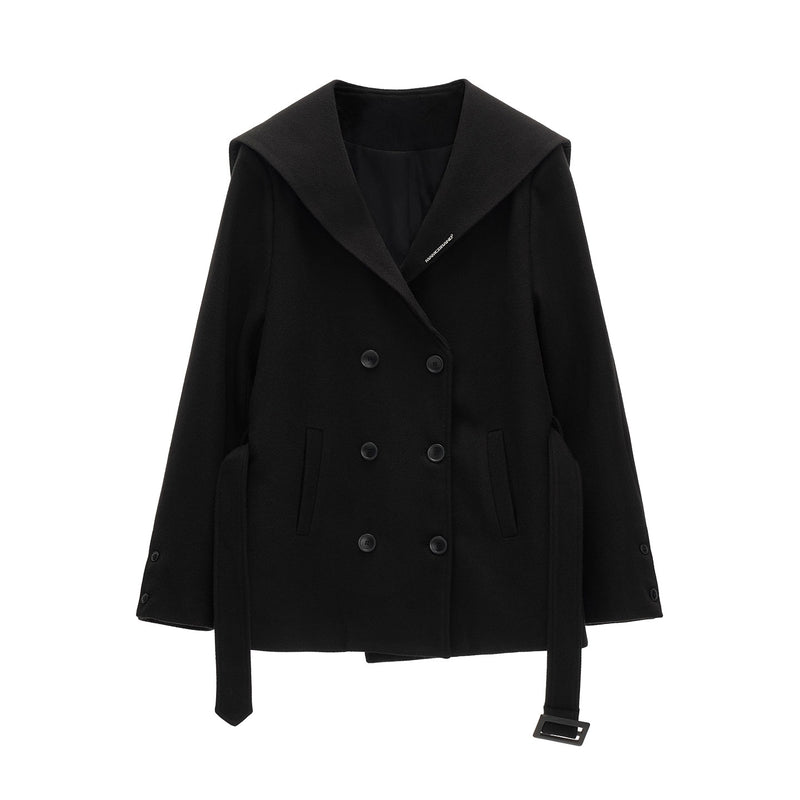 Black Double-breasted Sailor Jacket
