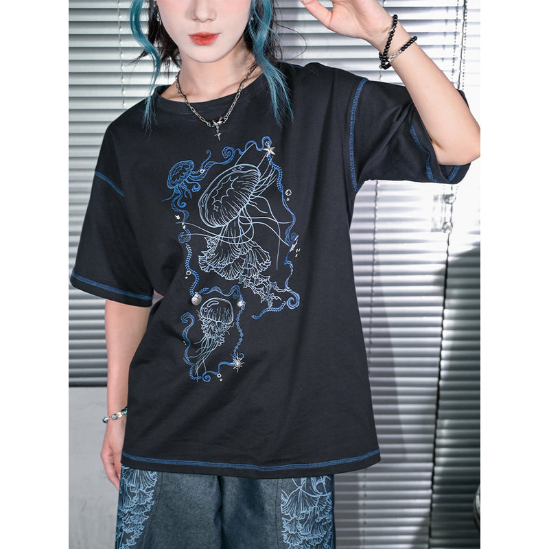 暗夜の海月Tシャツ