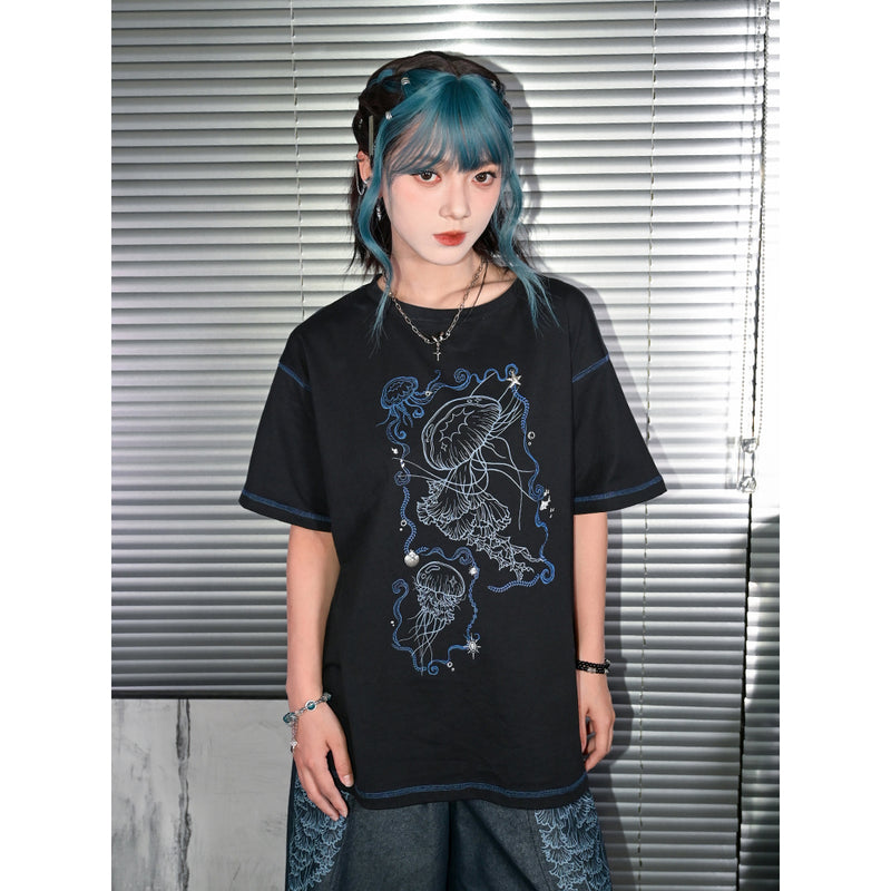 暗夜の海月Tシャツ