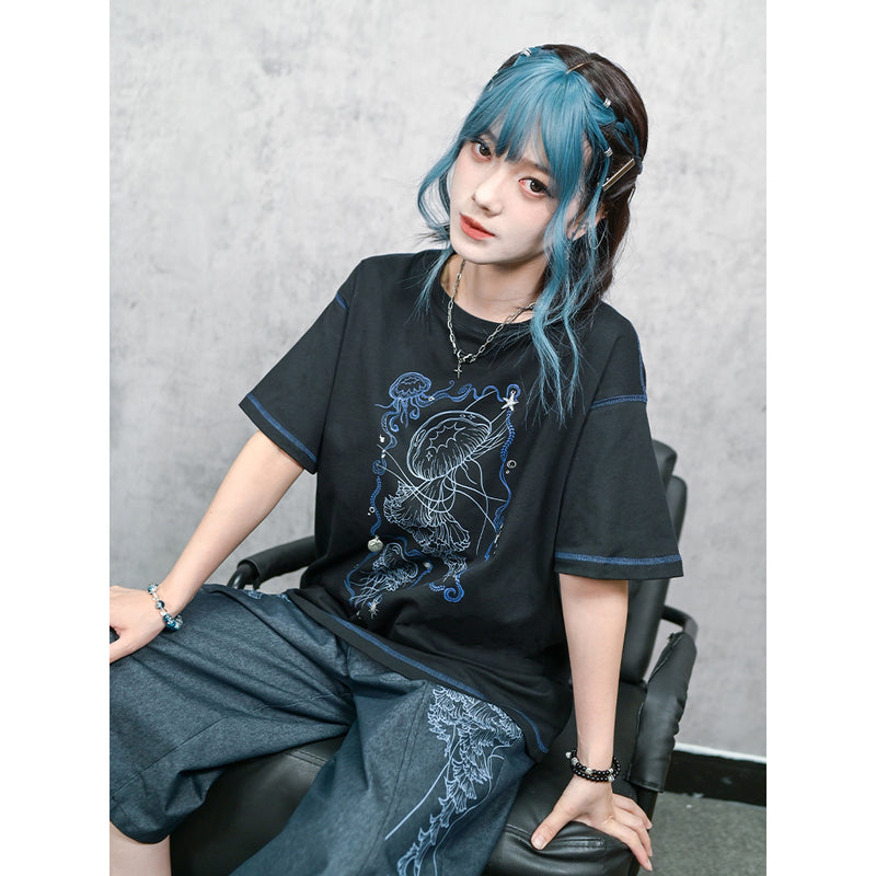 暗夜の海月Tシャツ