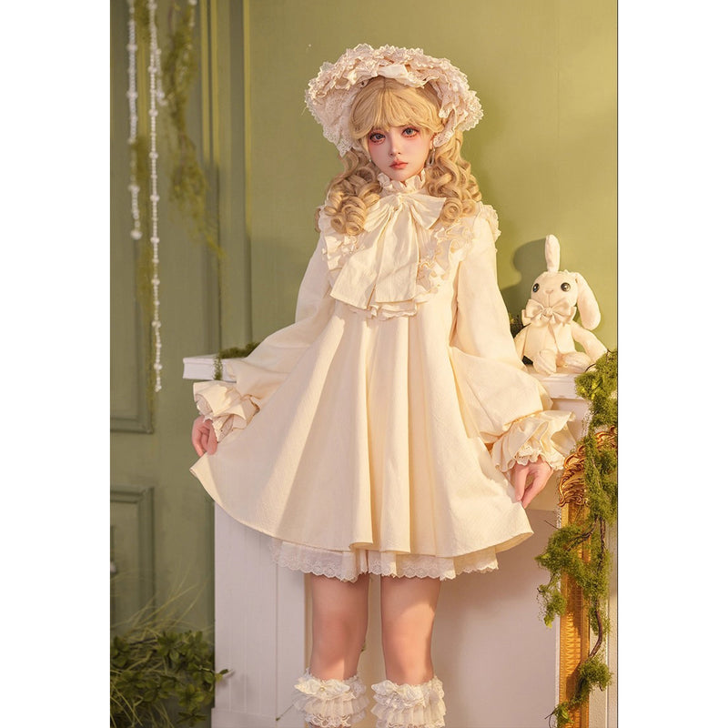 西洋人形のドールワンピース - Ivory[2025年11月上旬-12月上旬発送予定]