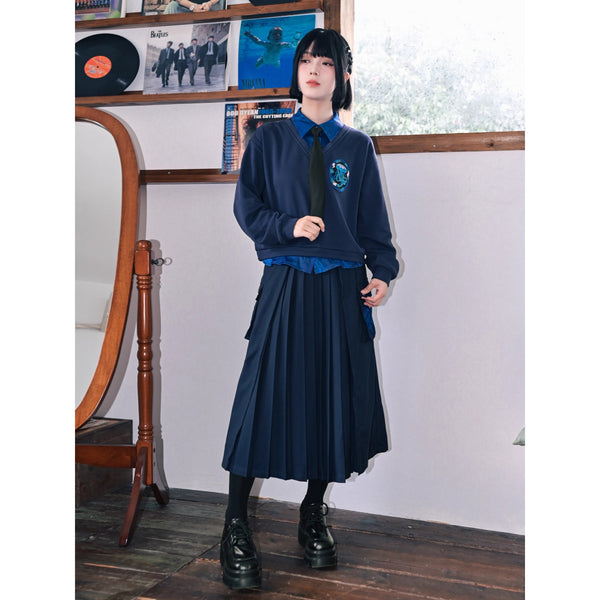 海月の刺繍ワークプリーツスカート