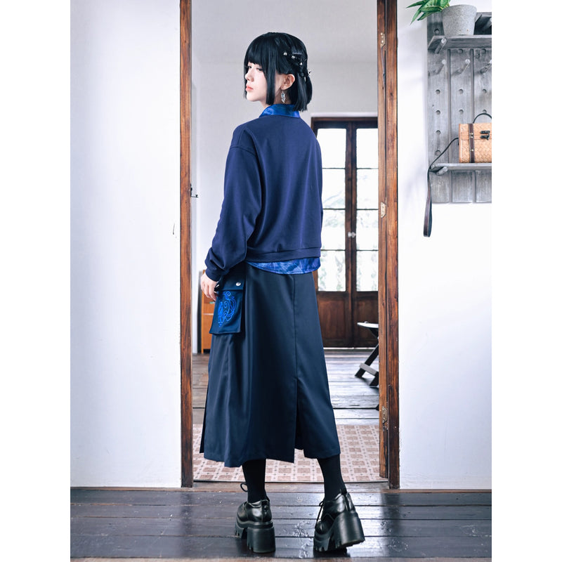 海月の刺繍ワークプリーツスカート