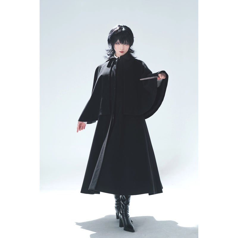 Wizarding World British Cape Long Coat - Black[2025年12月中旬-2026年1月中旬発送予定]
