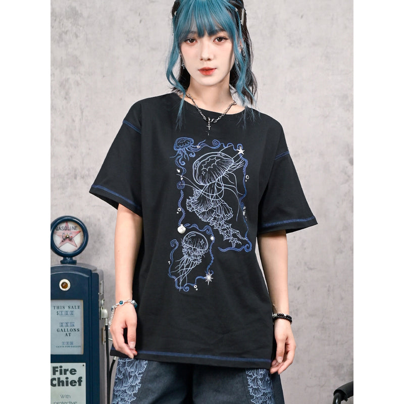 暗夜の海月Tシャツ