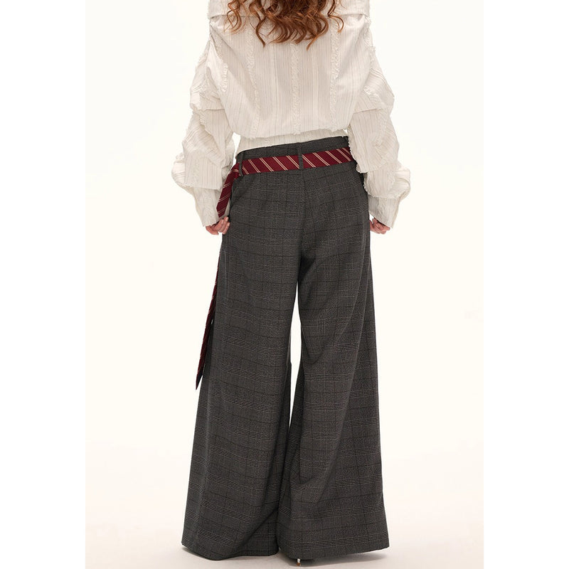 Glen Plaid Wide Pants