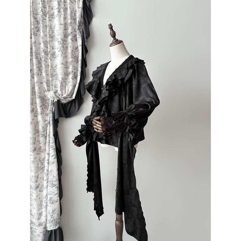 伯爵令嬢のヴィクトリアンブラウス - Black[2026年4月中旬-5月中旬発送予定]