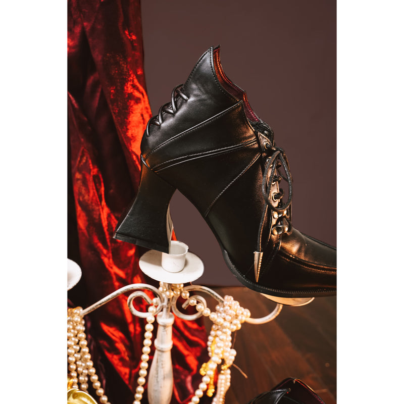 Vampire Lace-up Heeled Shoes - Black[2025年11月上旬-11月下旬発送予定]
