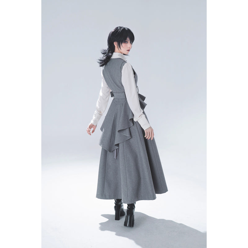 Wizarding World British Tail Vest and Strap Skirt - Gray
