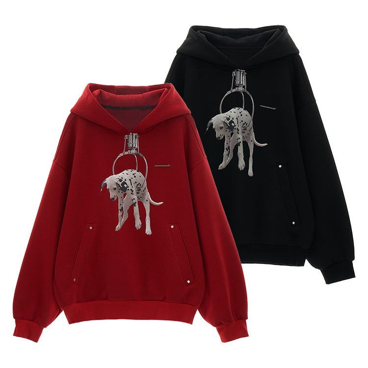 Wire Armed Dalmatian Hoodie