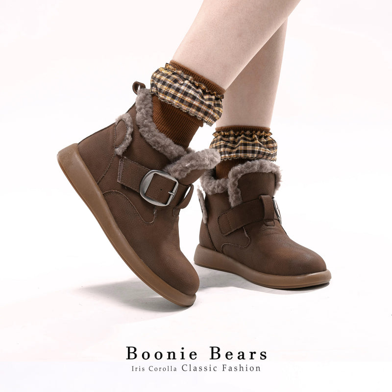 Boonie Bears Short Snow Boots - Brown[2026年1月上旬-2月上旬発送予定]