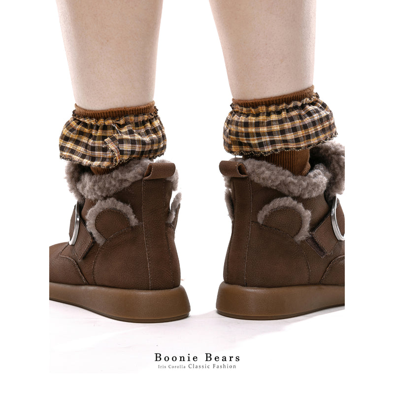Boonie Bears Short Snow Boots - Brown[2026年1月上旬-2月上旬発送予定]