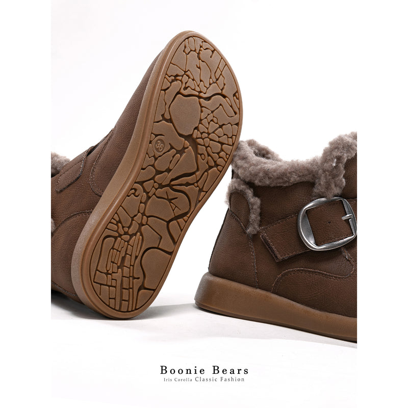 Boonie Bears Short Snow Boots - Brown[2026年1月上旬-2月上旬発送予定]