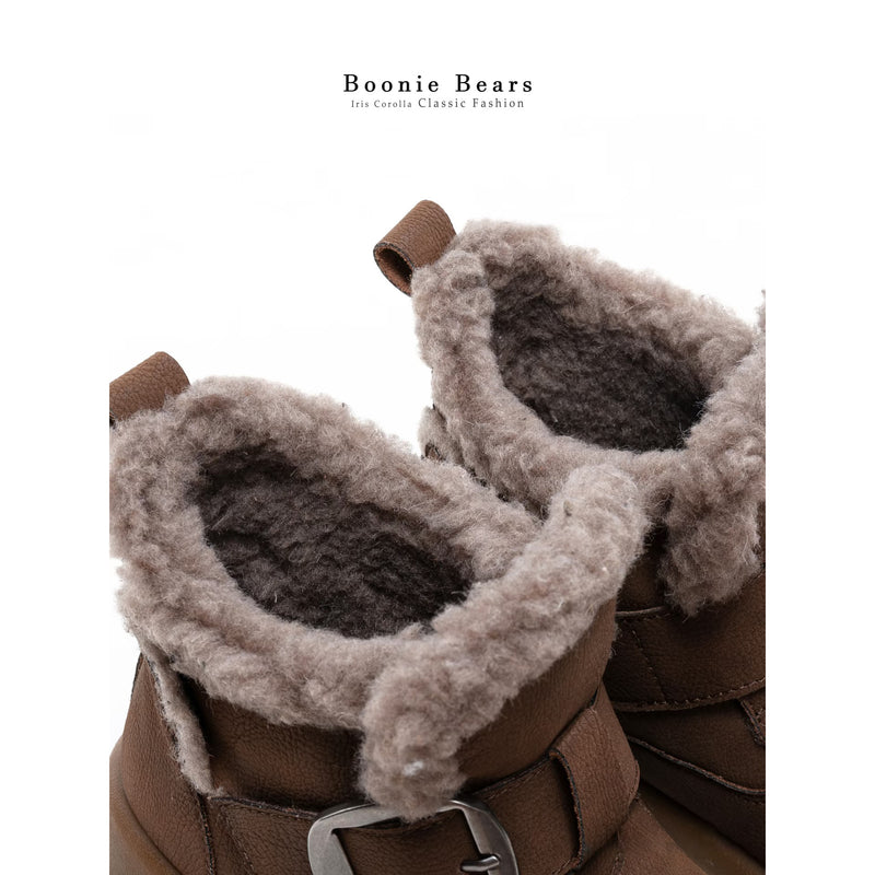 Boonie Bears Short Snow Boots - Brown[2026年1月上旬-2月上旬発送予定]