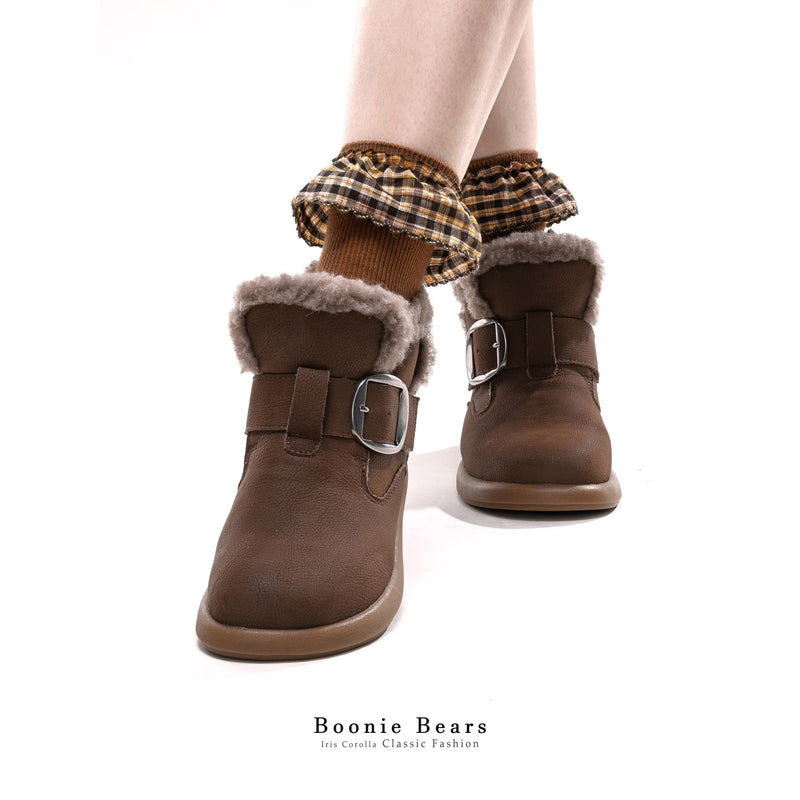 Boonie Bears Short Snow Boots - Brown[2026年1月上旬-2月上旬発送予定]