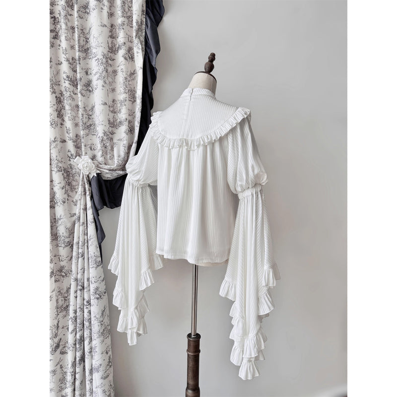 伯爵令嬢のベルスリーブブラウス - White[2026年3月上旬-3月下旬発送予定]