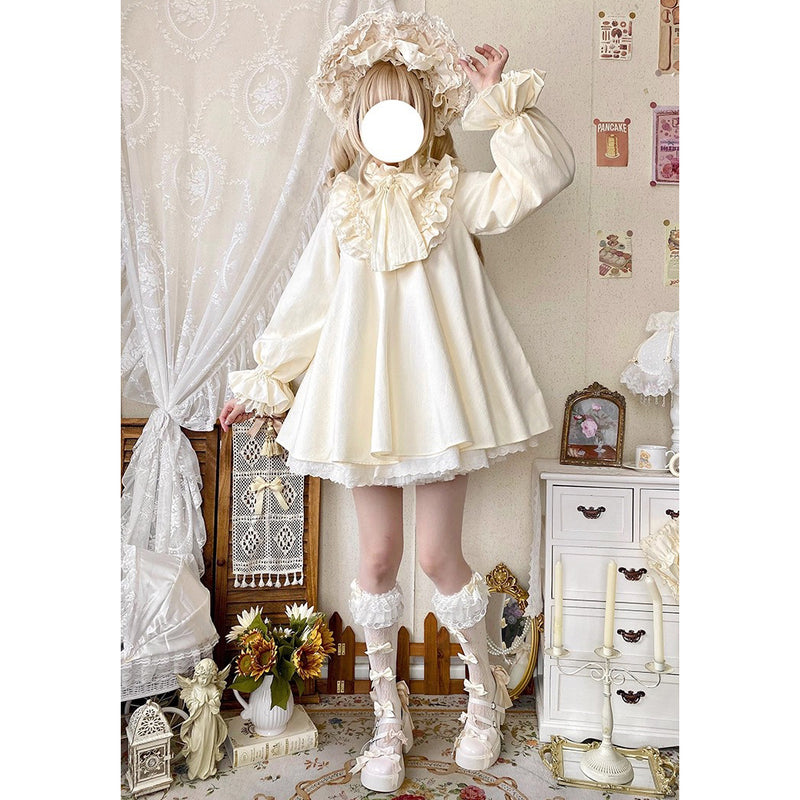 西洋人形のドールワンピース - Ivory[2025年11月上旬-12月上旬発送予定]