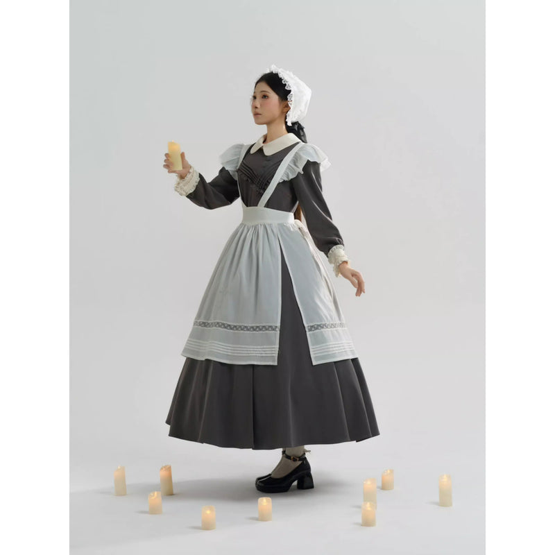 召使いのお嬢様のクラシカルワンピースとエプロンとボンネット[2026年2月下旬-3月下旬発送予定]