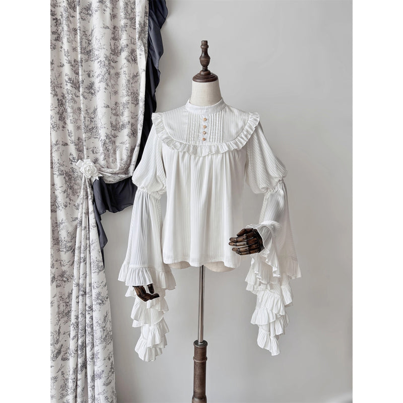 伯爵令嬢のベルスリーブブラウス - White[2026年3月上旬-3月下旬発送予定]