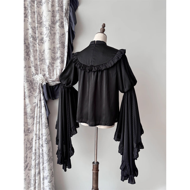 伯爵令嬢のベルスリーブブラウス - Black[2026年3月上旬-3月下旬発送予定]