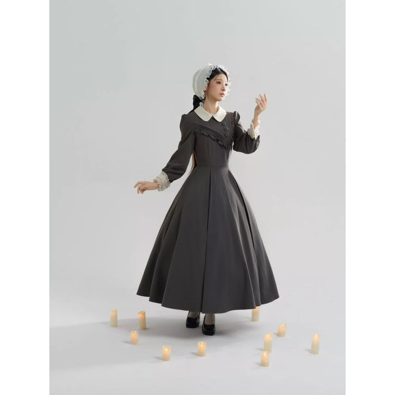 召使いのお嬢様のクラシカルワンピースとエプロンとボンネット[2026年2月下旬-3月下旬発送予定]