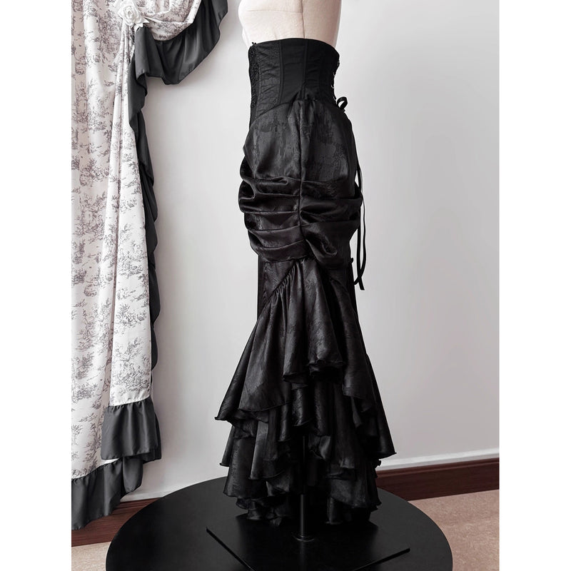 伯爵令嬢のコルセットマーメイドスカート - Black[2026年4月中旬-5月中旬発送予定]