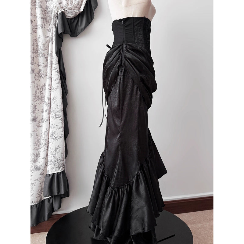 伯爵令嬢のコルセットマーメイドスカート - Black[2026年4月中旬-5月中旬発送予定]