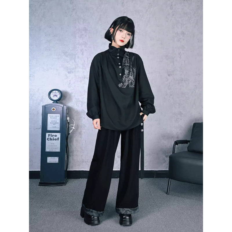 五毒の挿絵ハイネックトップス