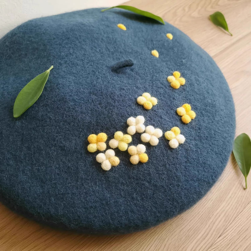 金木犀のベレー帽 - Madonna Blue