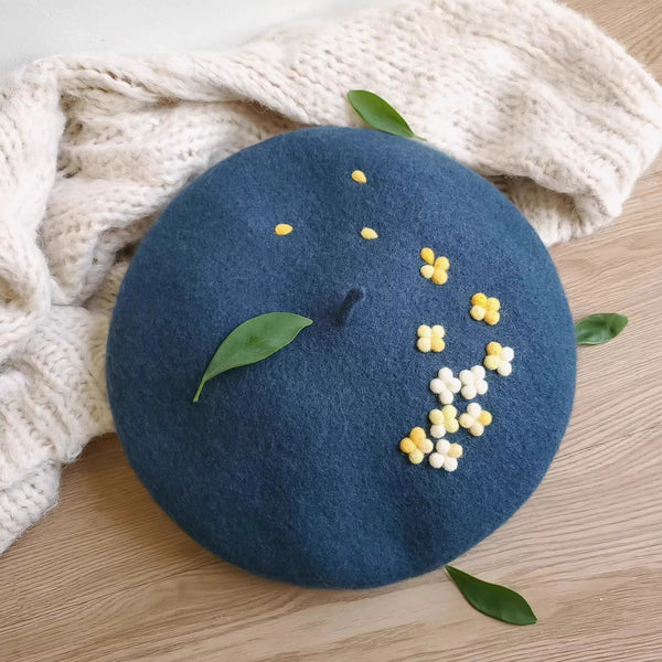 金木犀のベレー帽 - Madonna Blue