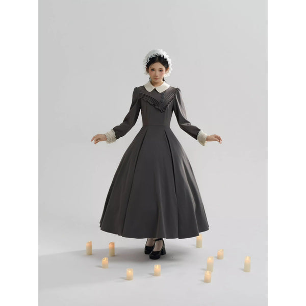 召使いのお嬢様のクラシカルワンピースとエプロンとボンネット[2026年2月下旬-3月下旬発送予定]