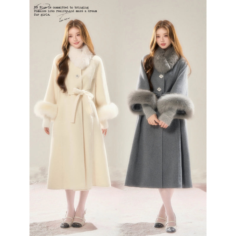 Elegant Girl's Fur Coat