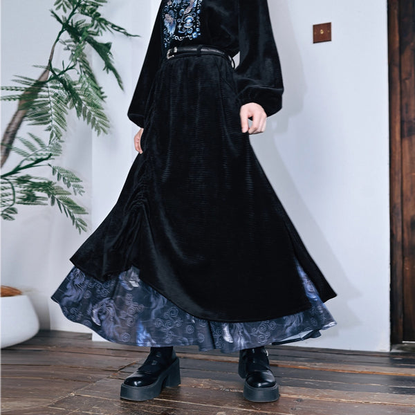 闘魚の挿絵ベルベットスカート