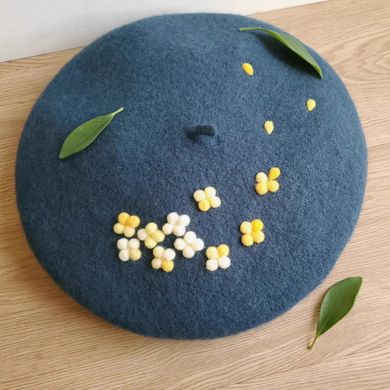 金木犀のベレー帽 - Madonna Blue