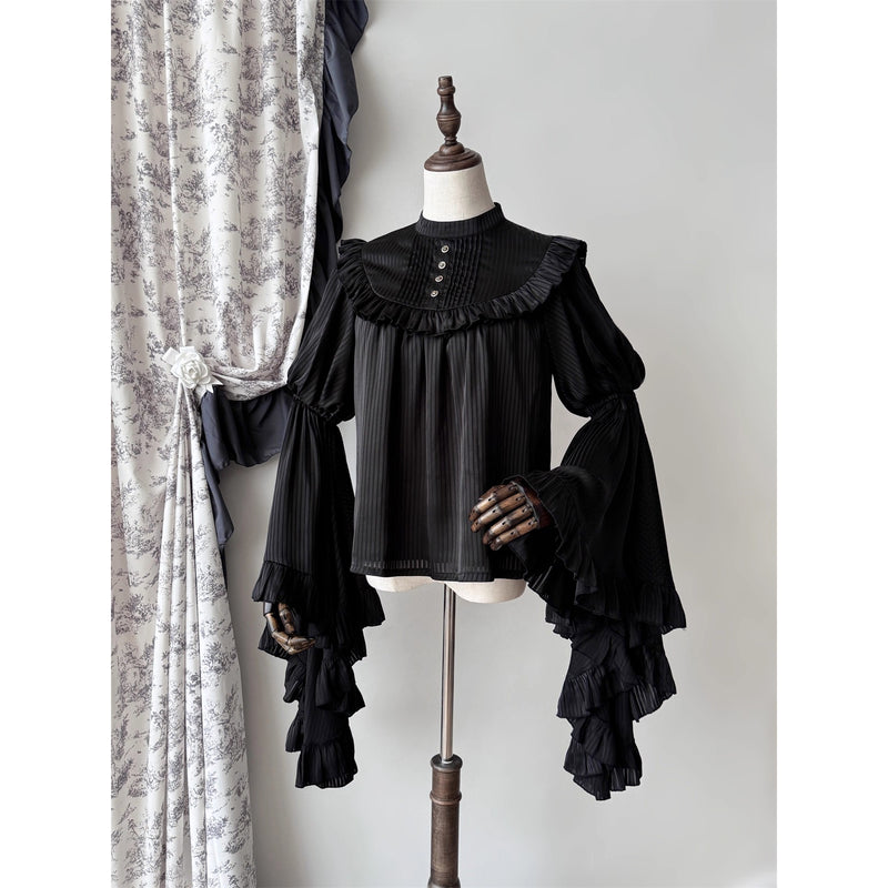 伯爵令嬢のベルスリーブブラウス - Black[2026年3月上旬-3月下旬発送予定]