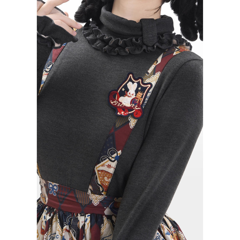 Afternoon Tea Time Cat Embroidered Knit Top[2026年1月上旬-1月下旬発送予定]