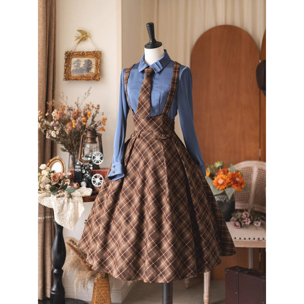 英国のお嬢様のクラシカルブラウス - Madonna Blue[2025年12月中旬発送予定]