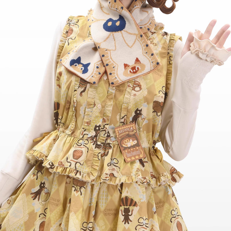 Afternoon Tea Time Cat Frill Vest[2026年1月上旬-1月下旬発送予定]
