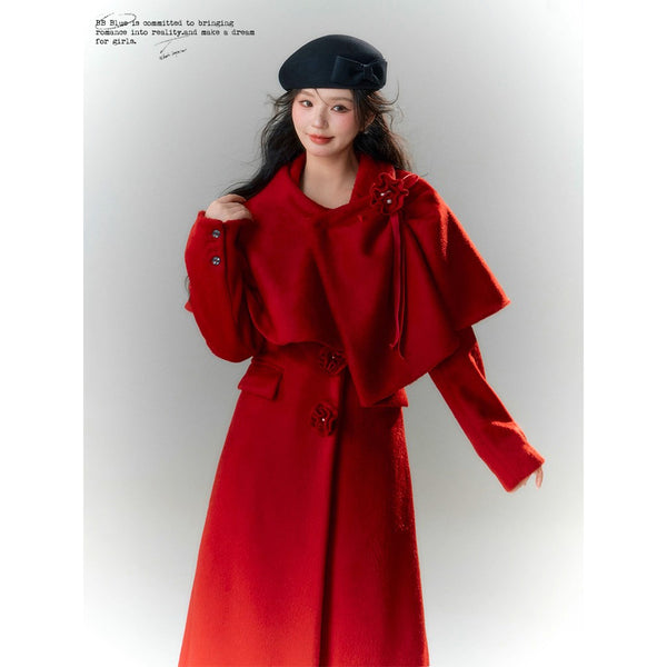 Movie Actress's Cape Long Coat