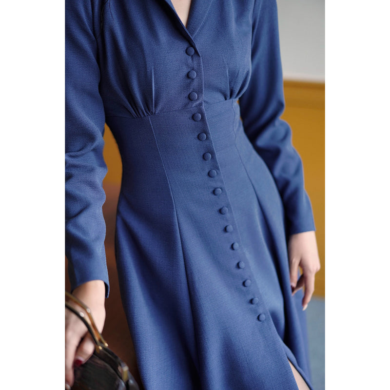 青藍の貴婦人クラシックワンピース