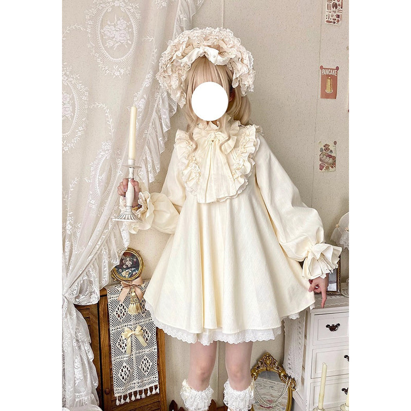 西洋人形のドールワンピース - Ivory[2025年11月上旬-12月上旬発送予定]