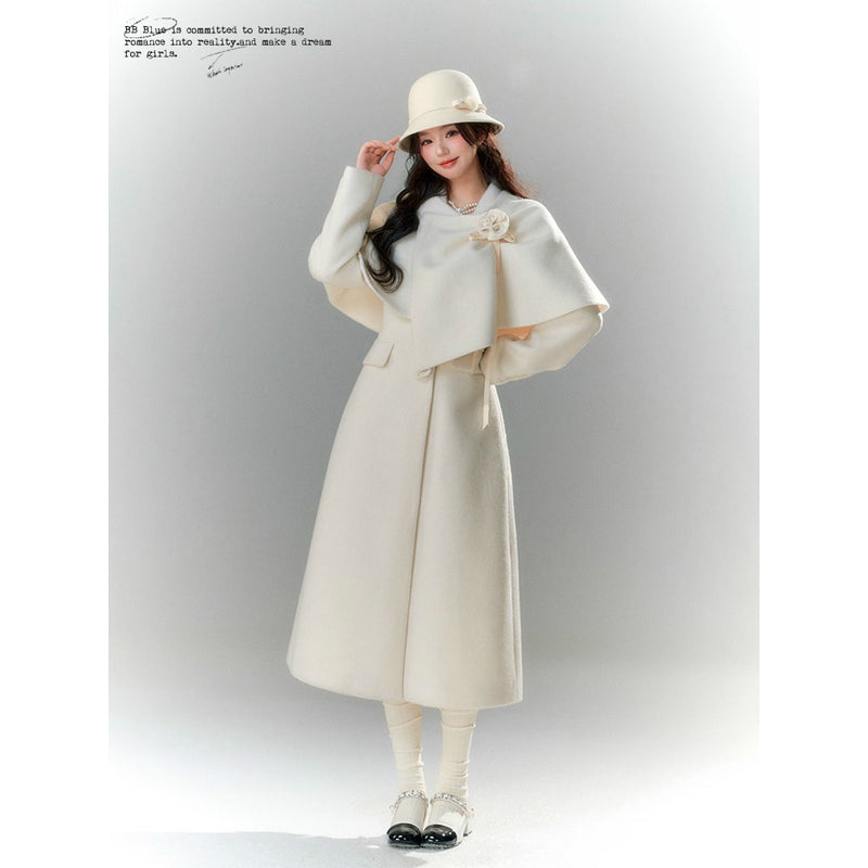 Movie Actress's Cape Long Coat