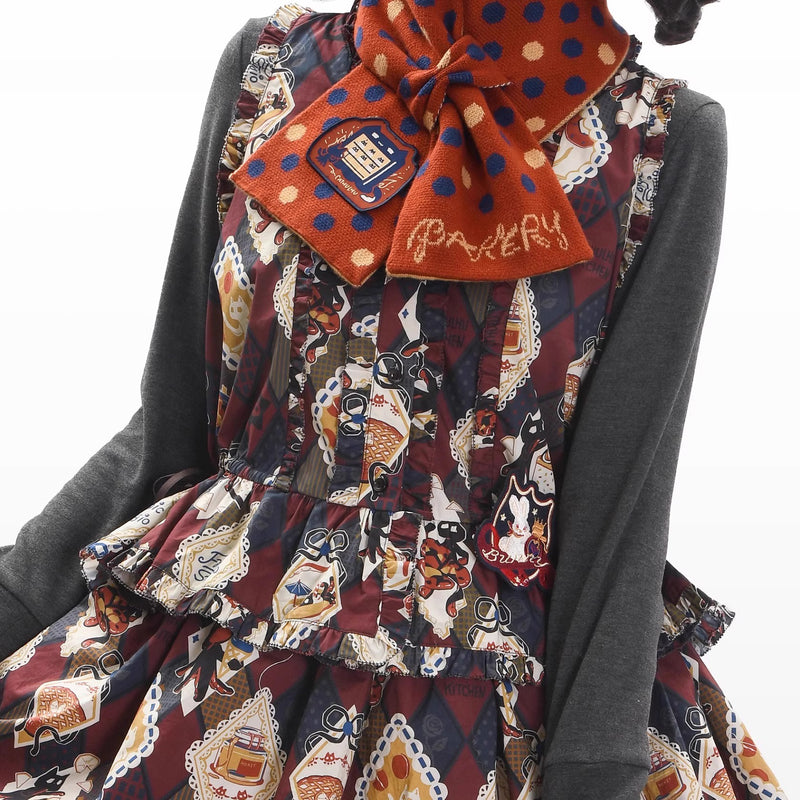 Afternoon Tea Time Cat Frill Vest[2026年1月上旬-1月下旬発送予定]