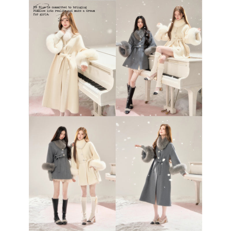 Elegant Girl's Fur Coat